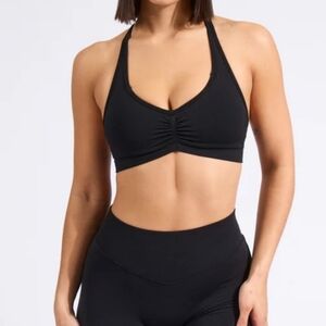 BuffBunny Halter Seamless Sports Bra - Black